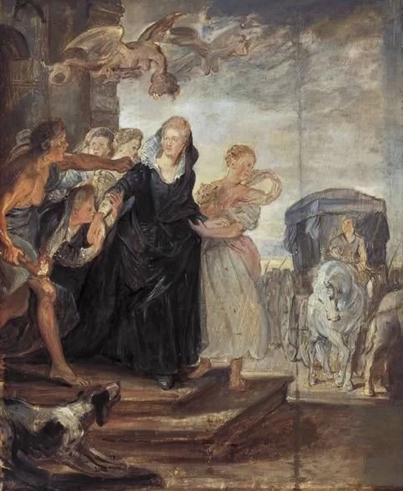 Lasciando Parigi (bozzetto per il ciclo mediceo) - Bavaria State Painting Collections